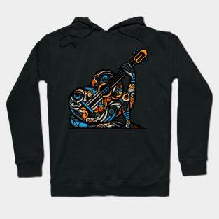 Guitar illustration. Guitar illustration in cubist style Hoodie